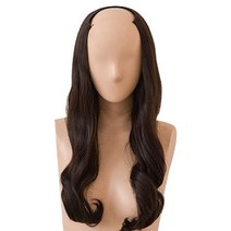 가발나라 9부 U자형 반가발 글램펌, 내츄럴브라운, 1개