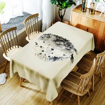 아울리빙 북유럽 스타일 방수 식탁보, H, 150 x 210 cm