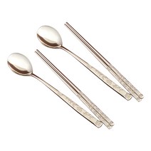 현진 매화 티타늄 수저세트, 1세트, 수저 2p + 정품 케이스