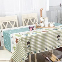 이코디 일러스트 라이프 테이블 보, 티세트, 130 x 180 cm