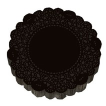 도나앤데코 엘리니 도일리 페이퍼 8.8cm, 블랙, 250개입