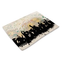 아울리빙 아이러브 뮤직 식탁매트, A, 42 x 36 cm