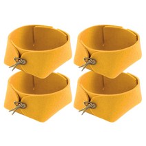 블럭마트 부직포 리빙박스 정리함, 옐로우, 4개