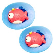 케이지 미니데코 꽃을 단 복어 1구 실리콘몰드 2p, 랜덤 발송