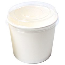 피크닉하우스 일회용 종이 컵밥용기 350ml + 투명 뚜껑 세트, 100개입, 1개