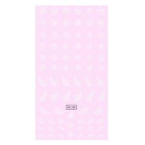 네일스케치 드라이데칼, NS 102 라인 장미 화이트, 1개
