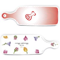 로엠디자인 서빙 도마 2p 로맨틱패턴플라워보드 세트, 고기라인레드, 1세트