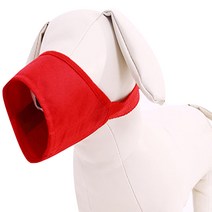 인터팝 패브릭 강아지 입마개 6호, 레드, 1개
