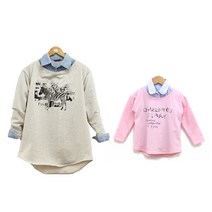 패턴인 티셔츠 세트 패턴시트 P018, 혼합 색상, 1개