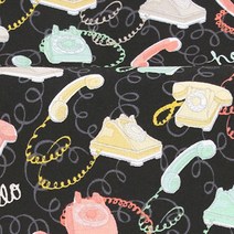 퀼팅트레져스 코튼 톡투미 로터리폰 패브릭원단, 블랙