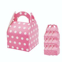 도나앤데코 손잡이 도트 답례품상자 12p 세트, 핑크, 1세트