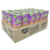 러비더비 대용량 강아지 간식 캔 375g, 치킨 + 연어 혼합맛, 24개입