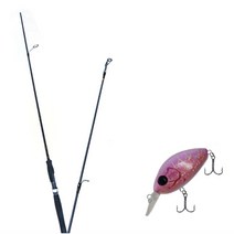 원다 하나린 루어 낚싯대 662ML + 다미끼 디씨-100 하드 베이트 루어 55mm 228H SPINE ILLUSION, 1세트