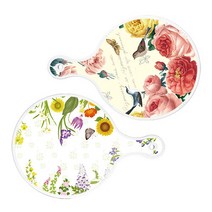 로엠디자인 서빙 원형 도마 보드 2p ParisRose 세트, ParisRose, 화단, 1세트