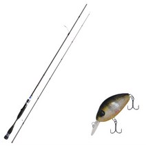 아오맥스 네오블랙 스피닝 타입 루어 낚싯대 S-702ML + 다미끼 디씨-100 하드 베이트 루어 55mm305H SUN FISH, 1세트