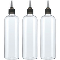 병도매닷컴 투명24 뾰족 검정마개 공병 AT500, 500ml, 3개입
