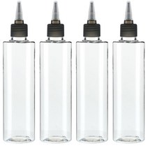 병도매닷컴 투명 뾰족 검정마개 공병 ACL200, 200ml, 4개입