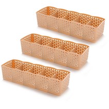 마켓감성 5칸 다용도 정리함 베이지, 3개