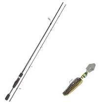 YGF 블루포스 스타젠 루어낚싯대 S68M + 다미끼 스커트베이트 트램블 지그 10.7g, 01 BLUE GILL
