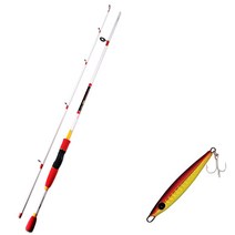 아피스 배스 게임 XT 루어 낚싯대 화이트 + 다미끼 발해 메타지그 스푼 루어 14g 011 FIRE GOLD, 1세트