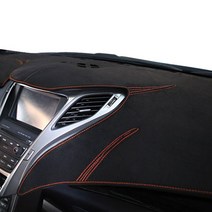 본투로드 샤모아 논슬립 대쉬보드커버 블랙 원단 레드 스티치, 기아, 올 뉴 모닝 2011년~2014년(상단네비)