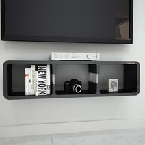 큐빅스 2 사삼이 3단 벽선반, 블랙