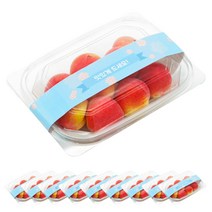 도나앤데코 일회용 1칸 미니사각 투명 도시락 10p + 맛있게드세요 벚꽃띠지 블루 10p, 1세트