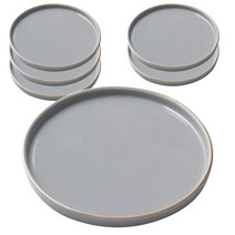 하우밍 리즈 원형접시 6p, 그레이, 6개