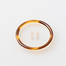 HR빅버튼 보라카이 단추 25mm, 브라운, 12개입