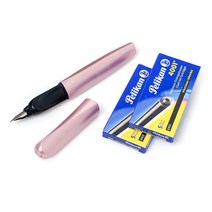 펠리칸 만년필 트위스트 실속 세트, F, 걸리로즈