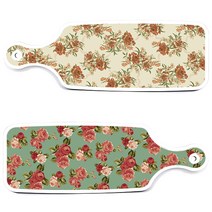 로엠디자인 서빙 도마 2p 취람색장미 세트, 취람색장미, 두목색플라워, 1세트