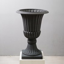 마쉬매리골드 러버플랜터 화분 01, 블랙워시