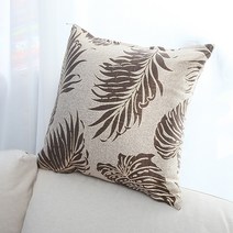 새온Stor 야자수 자가드 쿠션, 브라운