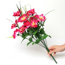 조아트 조화 12송이 다알리아 꽃다발, 형광퍼플