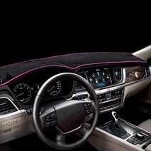 카템 오리진 샤무드 논슬립 블랙 대쉬보드커버 핑크테두리, 기아, K9(센터 유 HUD 무)