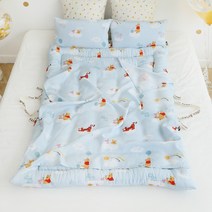 보떼하우스 디즈니 인견 통통패드 24온스 낮잠이불세트 사계절베갯솜 포함, 푸 블루