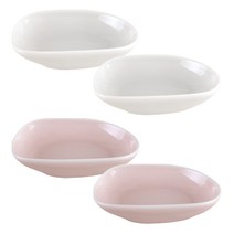 젠한국 오브제 볼 12cm 베리핑크 2p + 화이트 2p, 혼합 색상, 1세트