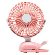 애니고 Whale Clip Fan 휴대용 유모차선풍기, 핑크, 1개