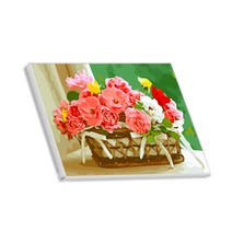 헬로페인팅 반하지오 그림그리기 DIY 도면 꽃바구니시리즈07 + 3p 랜덤 발송, 혼합 색상