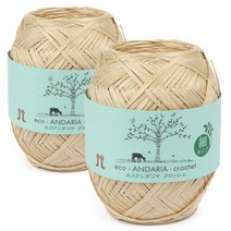 하마나카 에코 안다리아 크로셰 뜨개실 2p, 802번 라떼, 125m, 2개