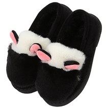 더자카 입체토끼귀 보온 털 실내화, Y241LHLP045, 1개