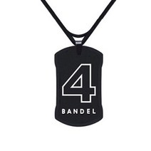 반델 넘버 리버시블 목걸이 4, 블랙 + 화이트