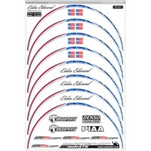 모토스티커 휠스티커 에드워즈, 혼합 색상, 1세트