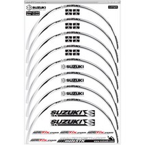 모토스티커 휠스티커 스즈끼, 실버, 1세트