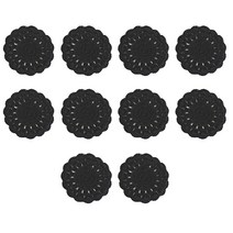 해피툴 손뜨개 양면 컵받침 10p, 블랙