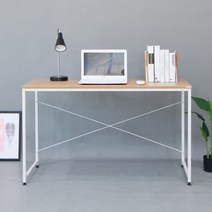 소프시스 위더스 멀티책상 1248, 티크판넬 + 화이트프레임