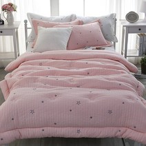 지베딩 피그먼트 워싱 자수 별 순면 이불