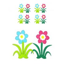 아이세상 줄기꽃 펠트장식 환경구성 5p, 1i