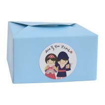 황씨네도시락 레이스박스 블루 10p + 새해복 스티커 소년소녀 10p, 혼합 색상, 1세트