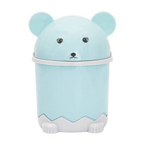 아티고 블링 곰돌이 데스크 미니 휴지통, 블루, 1개